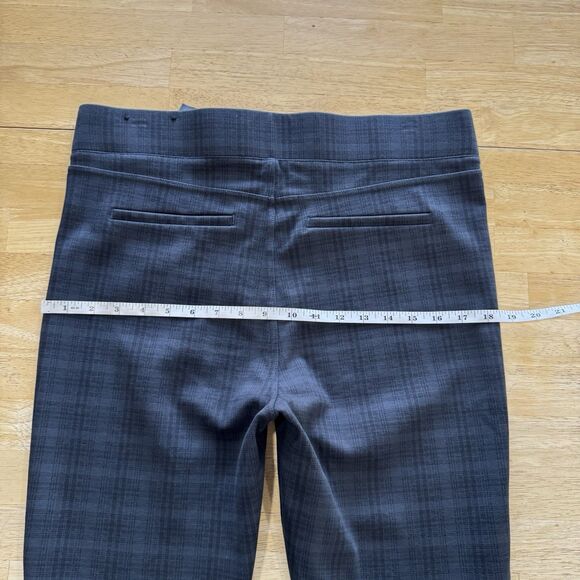 Liverpool Pull On Legging 12/31 Pant Ponte Knit Night Sky Blue Plaid Stretch EUC - Picture 10 of 12